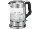 Proficook PC-WKS 1107 G Bollitore In Acciaio Inox E Vetro, 1,5 Litri, 2200 Watt, Elemento Riscaldante In Acciaio Inox, Inox