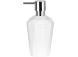 Dispenser Di Sapone Spirella Dispenser Di Sapone Liquido In Cristallo 300Ml Durevole E Robusto Bianco
