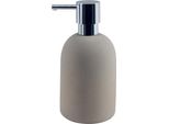 Distributore Di Sapone Spirella "Gemma"" Con Pompa In Acciaio Inox Distributore Di Sapone Liquido In Porcellana 500Ml Resistente E Robusto Beige"