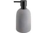 Distributore Di Sapone Spirella "Gemma"" Con Pompa In Acciaio Inox Distributore Di Sapone Liquido In Porcellana 500Ml Durevole E Robusto Grigio"