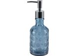 Dispenser Di Sapone Spirella "Carlita"" Dispenser Di Sapone Liquido In Vetro 300Ml Blu"