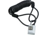 Serratura A Spirale 150 Cm Acciaio Inox / Poliestere Argento / Nero