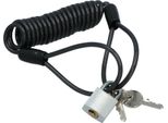 Dresco 5250218, Serratura A Cavo, Nero, Argento, Acciaio, Chiave, 1500 Mm, 4 Mm