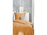 Biancheria Da Letto Hahn In Cotone Stone Washed 2 Pezzi Con Cerniera Morbida E Resistente, Facile Da Pulire, Giallo 155X220 Cm + 80X80 Cm
