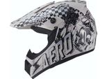 Casco Da Cross Casco Per Bambini Casco Da Moto Motocross Scheletro Bianco Nero Taglia Xl