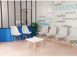 Tavolino Paperflow "Woody"" In Legno Massiccio Bianco"