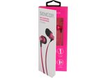 Sencor Sep 300 Mic Pink Cuffie Intrauricolari In Metallo Con Microfono, Lunghezza Cavo 1,2 M, Jack 3,5 Mm