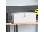 Vidaxl Contenitore Argento 80X39X30 Cm Alluminio