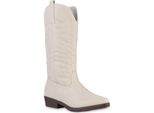 Van Hill Stivali Da Cowboy Leggermente Foderati Da Donna Scarpe Da Ricamo 839106, Colore: Beige, Taglia: 36