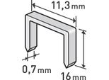 Graffette, Confezione Da 1000 Pezzi, 16 Mm, 11,3X0,52X0,70 Mm