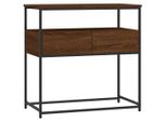 Tavolo Consolle Look Rovere Marrone 75X40X75 Cm Materiale A Base Di Legno