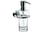 Emco Roundo 2 Distributeur De Savon Liquide, Verre Cristal Clair, Pompe Doseuse Plastique, Env. 130 Ml, 452100100, 452100100