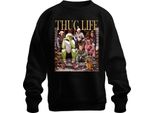 Thug Life Retro Christmas Movies - Christmas Xmas Maglia Natalizia Unisex, Nera, Xxl