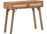Vidaxl Tavolo Consolle 100X35X76 Cm In Legno Massiccio Di Mango