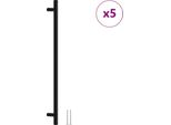 Vidaxl Maniglie Per Mobili 5 Pezzi Nero 480 Mm Acciaio Inox