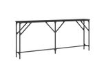 Tavolo Consolle Nero 180X23X75 Cm In Materiale Ligneo