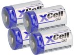 4X Xcell Fotobatteria CR2 Al Litio 3V 850Mah CR15H CR15H270 CR17355 DLCR2 CR15H270
