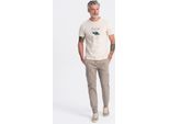 Ombre Clothing Pantaloni Jogger Da Uomo Lycocia Beige Chiaro Xl