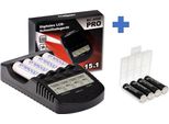 Batteria Kraftmax BC-4000 Pro E Caricatore Usb + 4X Batterie Lsd Plus Mignon Aa 2550Mah + Scatola