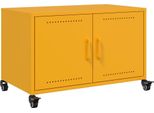 Mobile Tv Giallo Senape 68X39X43,5 Cm Acciaio