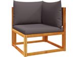 Vidaxl Divano Da Giardino Ad Angolo Con Cuscini In Legno Di Acacia E Rattan