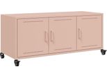 Mobile Tv Rosa 100,5X39X43,5 Cm Acciaio Laminato A Freddo