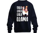 Fala Lala Lala Llama - Regalo Di Natale Maglione Di Natale Unisex, Navy, 3XL