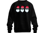 Tre Natali Babbo Klaus - Regalo Di Natale Maglione Di Natale Unisex, Nero, M