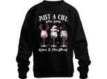 Solo Una Ragazza Che Ama Il Vino E Il Vino Di Natale Bevanda - Natale Natale Regalo Unisex Maglione Di Natale, Nero, S