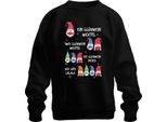 Gnomo Del Vin Brulè Gnomo Elfo Divertente - Regalo Di Natale Maglione Di Natale Unisex, Nero, M