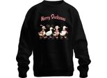Merry Ducksmas Ducks Lovers - Maglione Natalizio Unisex, Nero, Xxl
