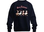 Merry Ducksmas Ducks Lovers - Maglione Natalizio Unisex, Navy, S