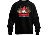 Gnomo Di Natale Truck Gnome - Natale Xmas Maglione Unisex, Nero, 3XL