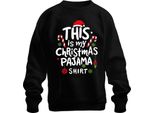 Questa è La Mia Camicia Del Pigiama Di Natale - Maglione Unisex Natalizio Xmas, Nero, L