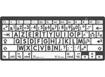 Logickeyboard Xl-Print Nero Su Bianco Tastiera Rf Senza Fili + Bluetooth Azerty Francese Nero (LKB-LPBW-BTON-FR)