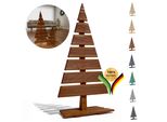 Be4Nature Albero Di Natale In Legno Di Larice 45 X 92 Cm - Marrone, Decorazione Natalizia, Ornamento Rustico, Composizione Natalizia, Base Per Decorazioni