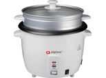 Cuociriso Alpina - 1,8 Litri - 700 Watt - Vaporiera Per Verdure - Funzione Keep Warm - Bianco