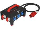 Distributore Di Corrente Da Cantiere In Gomma Brennenstuhl Professional Bsv 5-63A Con Rcd Tipo B (Spina Cee 63A, Cavo Rn 2M, 1X Cee 400V/32A, 2X Cee 400V/16A, 6X Contatto Di Terra 230V, Germany)