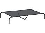 Vidaxl Cuccia Per Cani Rialzata Nera 130X80X20 Cm In Textilene E Acciaio