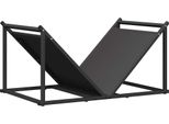 Vidaxl Porta Legna Nero 70X43X34,5 Cm Acciaio Laminato A Freddo