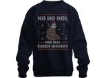 Ho Ho Ho Get Me A Whisky Sloth - Ugly Christmas Sweater Maglione Di Natale Unisex, Navy, M