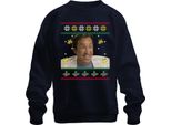 Babbo Natale - Pullover Unisex Con Maglione Natalizio, Navy, Xl