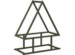 Vidaxl Porta Legna Verde Oliva 50X25X60 Cm Acciaio Laminato A Freddo