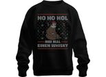Ho Ho Ho Get Me A Whisky Sloth - Ugly Christmas Sweater Maglione Di Natale Unisex, Nero, S