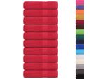 Vidaxl Asciugamani Da Doccia 10 Pz. Rosso 70X140 Cm 360 G/M² 100% Cotone