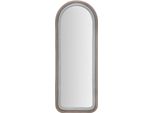 Specchio Da Parete Con Cornice In Tessuto Curvato 160X60X4 Cm Cloe - Grigio