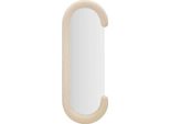 Specchio Moderno In Velluto Per Montaggio A Parete O A Pavimento 60X160Cm Chantal - Crema