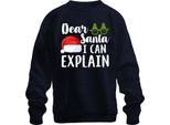 Caro Babbo Natale Posso Spiegare Detto Di Natale - Regalo Di Natale Maglione Di Natale Unisex, Navy, S