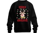 Renna Di Natale Con Luci Fatate - Regalo Di Natale Natale Maglione Di Natale Unisex, Nero, Xl