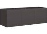 Vidaxl Fioriera Nera 120 X 40 X 40 Cm Acciaio Laminato A Freddo